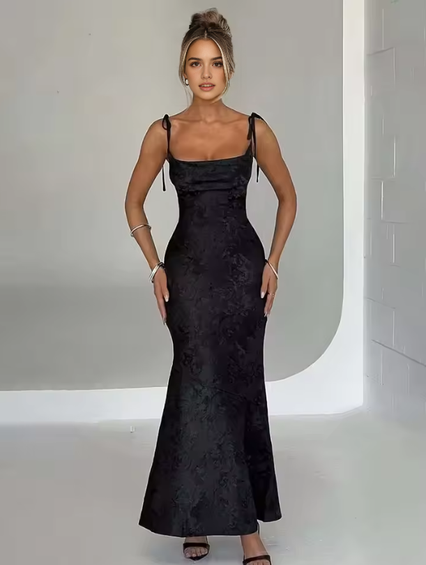 Luolandi Elegant Sheath Straps Long Prom Dress Charming Evening Party Dress Summer Holiday Dress