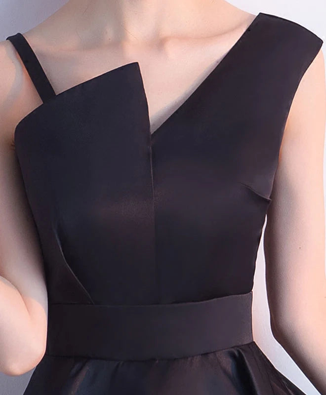 Luolandi Elegant A-line Black Sleeveless Homecoming Dress Classy Cocktail Dress Short Formal Prom Dress