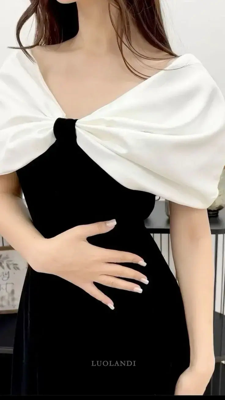 Luolandi Elegant A Line Formal Prom Dress Simple Evening Party Gown Charming Wedding Guest Dress