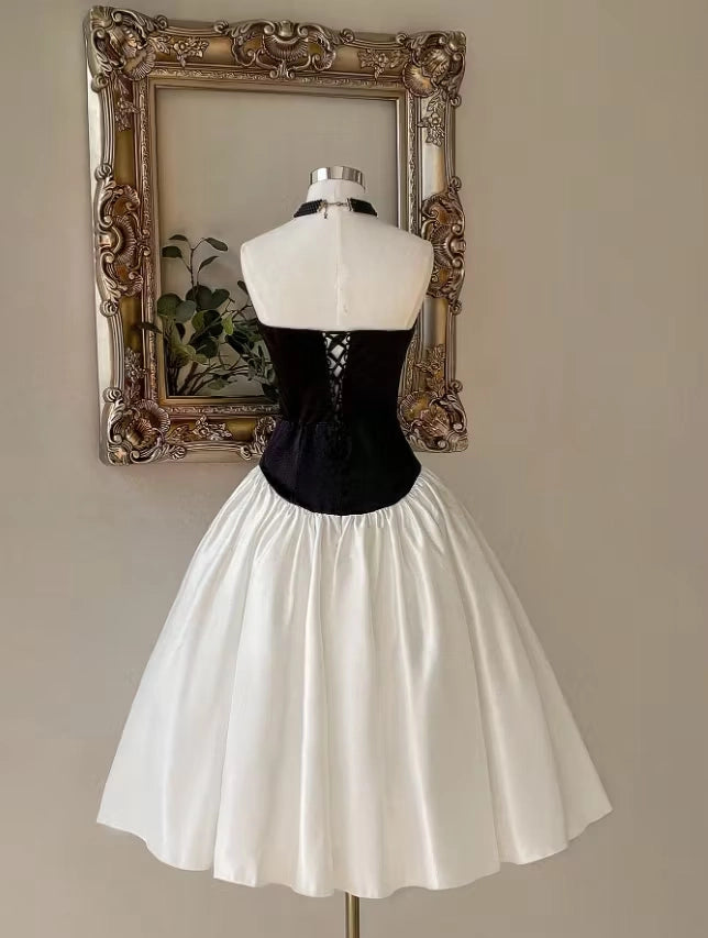 Luolandi Elegant A Line Strapless Sleeveless Homecoming Dress Chic Graduation Party Dress