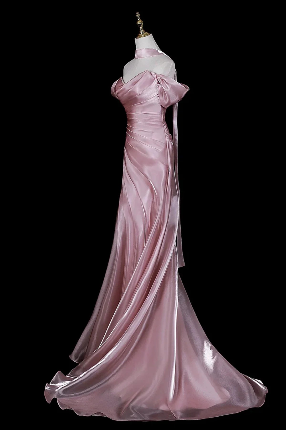 Luolandi Elegant Mermaid Off Shoulder Long Formal Prom Dress Charming Party Evening Gown