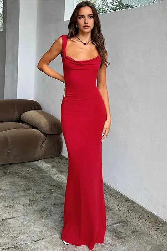 Luolandi Elegant Mermaid Straps Sleeveless Long Formal Prom Dress With Bow Cute Graduation Dress Charming Party Evening Gowns