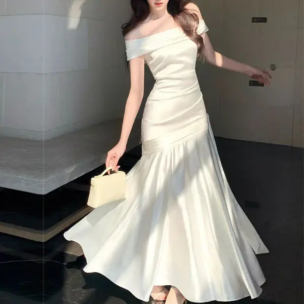 Luolandi Elegant Off-Shoulder Mermaid Evening Party Dress Charming Long Formal Prom Dress