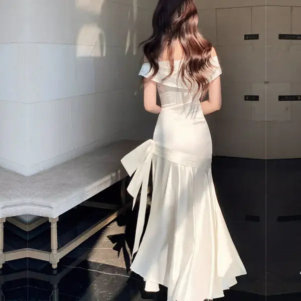 Luolandi Elegant Off-Shoulder Mermaid Evening Party Dress Charming Long Formal Prom Dress