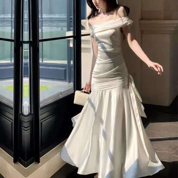 Luolandi Elegant Off-Shoulder Mermaid Evening Party Dress Charming Long Formal Prom Dress
