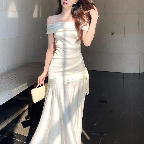 Luolandi Elegant Off-Shoulder Mermaid Evening Party Dress Charming Long Formal Prom Dress
