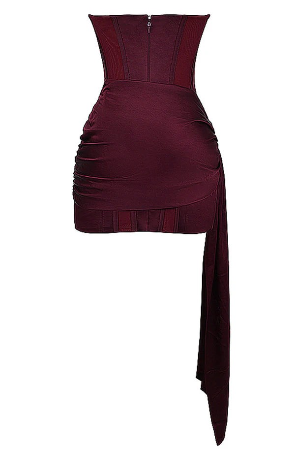 Luolandi Elegant Sheath Strapless Birthday Party Dress Short Homecomin   LUOLANDI DRESS