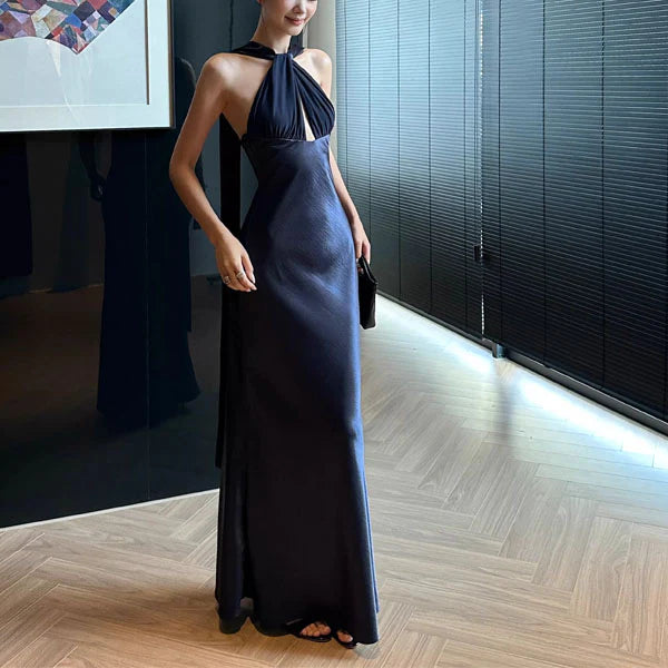 Luolandi Elegant Sheath Sleeveless Long Formal Evening Gowns Charming Wedding Guest Party Dress