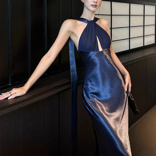Luolandi Elegant Sheath Sleeveless Long Formal Evening Gowns Charming Wedding Guest Party Dress