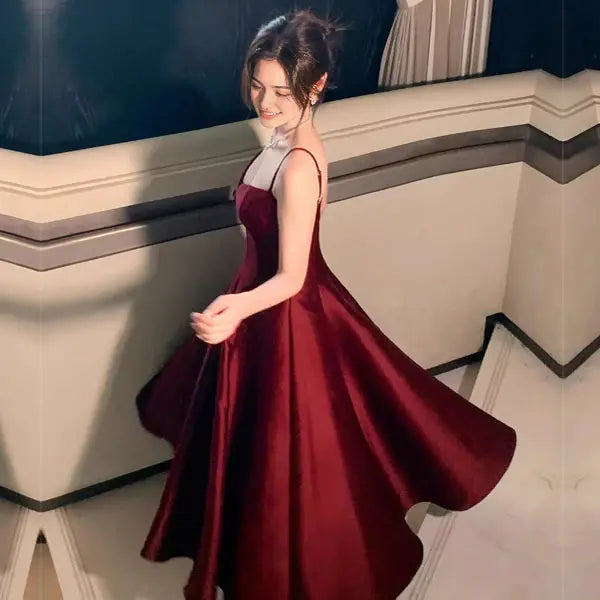 Luolandi Elegant Spaghetti Straps A Line Sweetheart Evening Party Dress Charming Formal Prom Dress