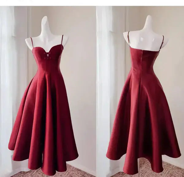 Luolandi Elegant Spaghetti Straps A Line Sweetheart Evening Party Dress Charming Formal Prom Dress