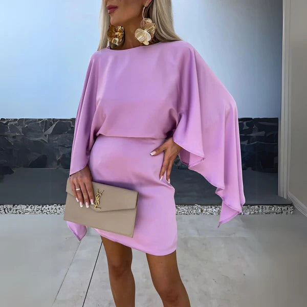 Luolandi Fashion Cocktail Dresses With Sleeves Elegant Short Evening Party Dress Charming Wedding Guest Dress