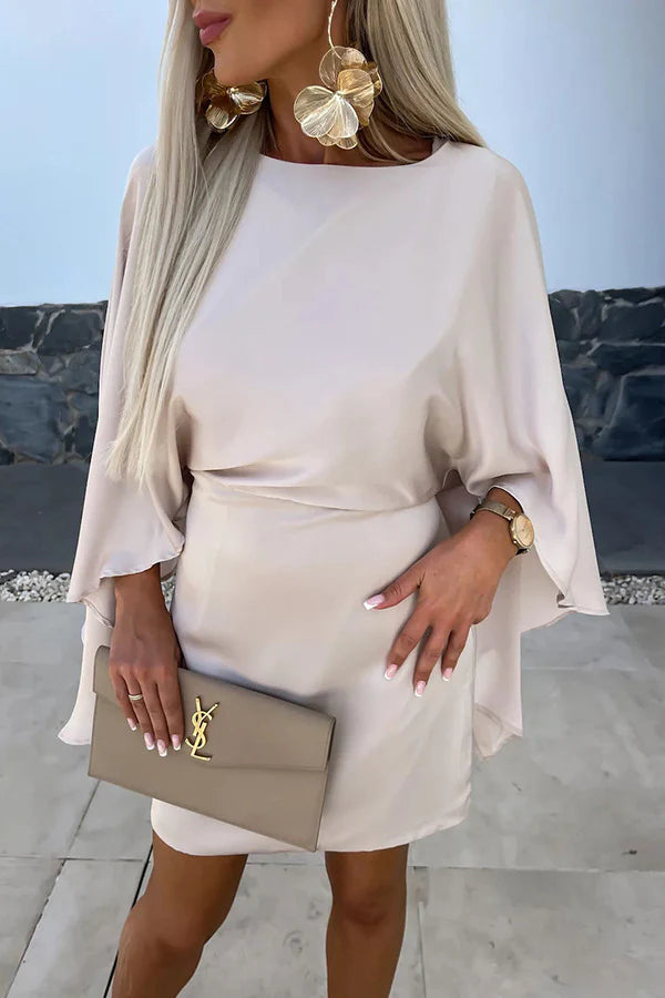 Luolandi Fashion Cocktail Dresses With Sleeves Elegant Short Evening Party Dress Charming Wedding Guest Dress