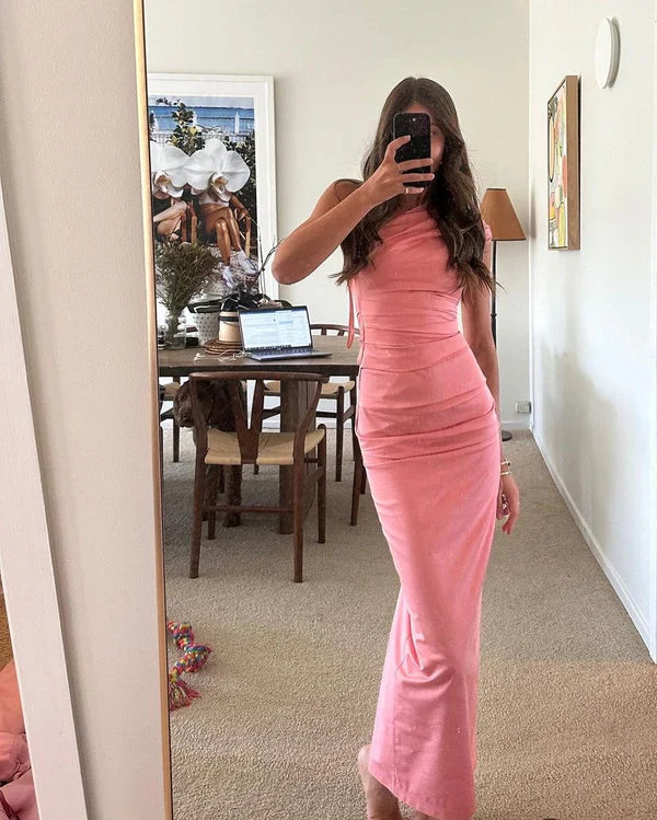 Luolandi Fashion Sheath Prom Dress Elegant Long Wedding Guest Dress Simple Evening Dress Party Dress