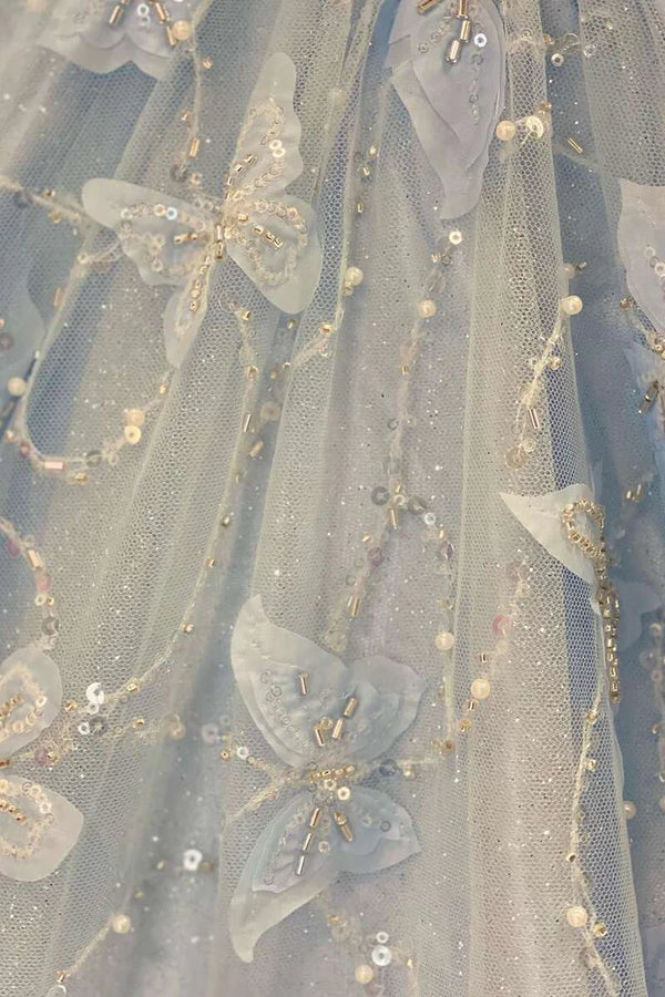 Luolandi A Line Off the Shoulder Satin Lace Prom Dress Off Shoulder Beautiful