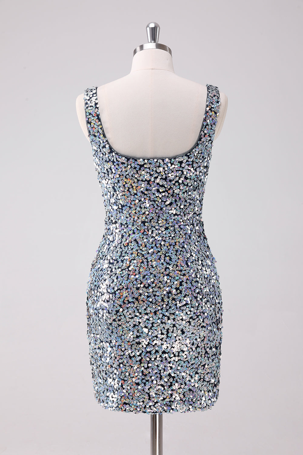 Luolandi Modern Sequins Square Neck Tight Homecoming Dress Sparkly Party Dress