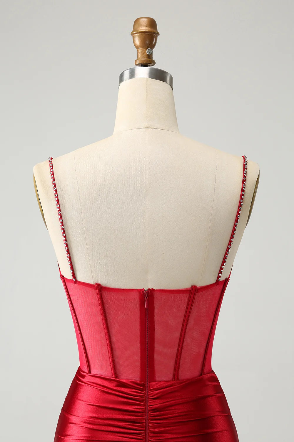 Luolandi Red Sequins Spaghetti Straps Tight Homecoming Dress Short Party Dress