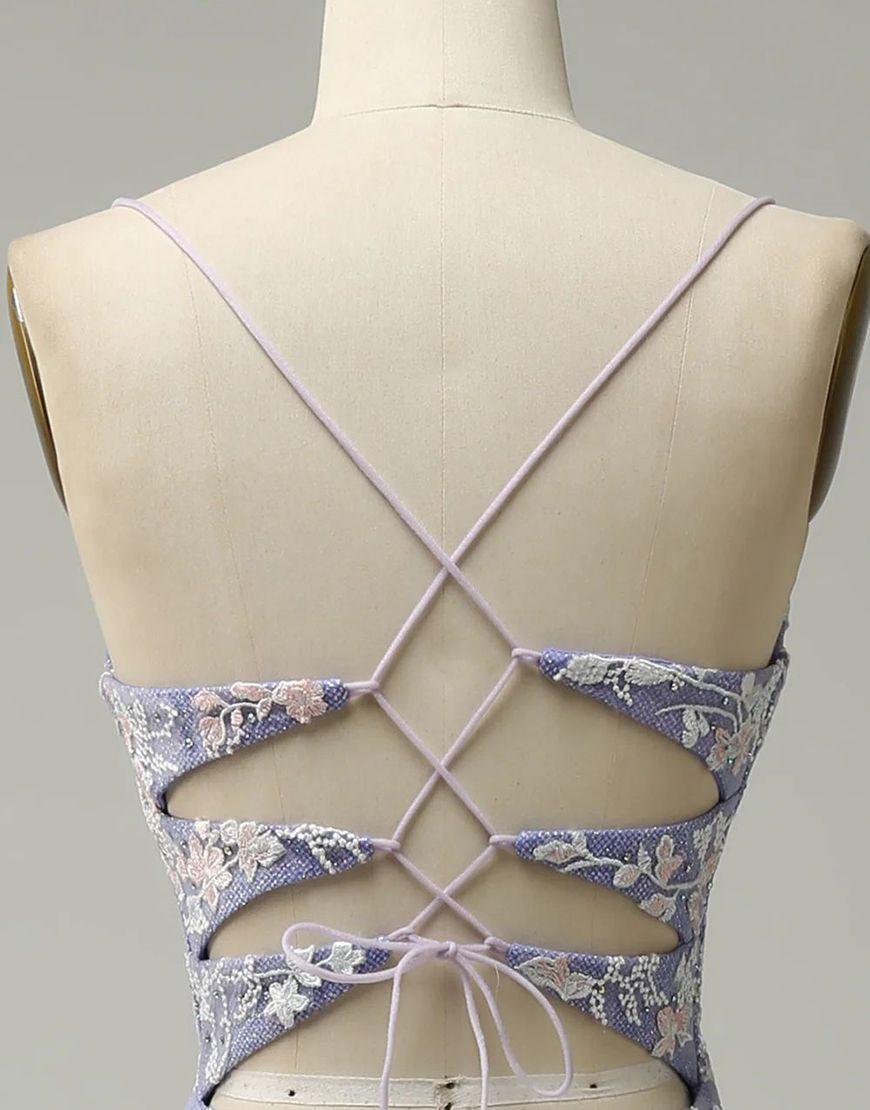 Luolandi Gorgeous Mermaid V-Neck Long Prom Dress With Appliques Charming Evening Dress