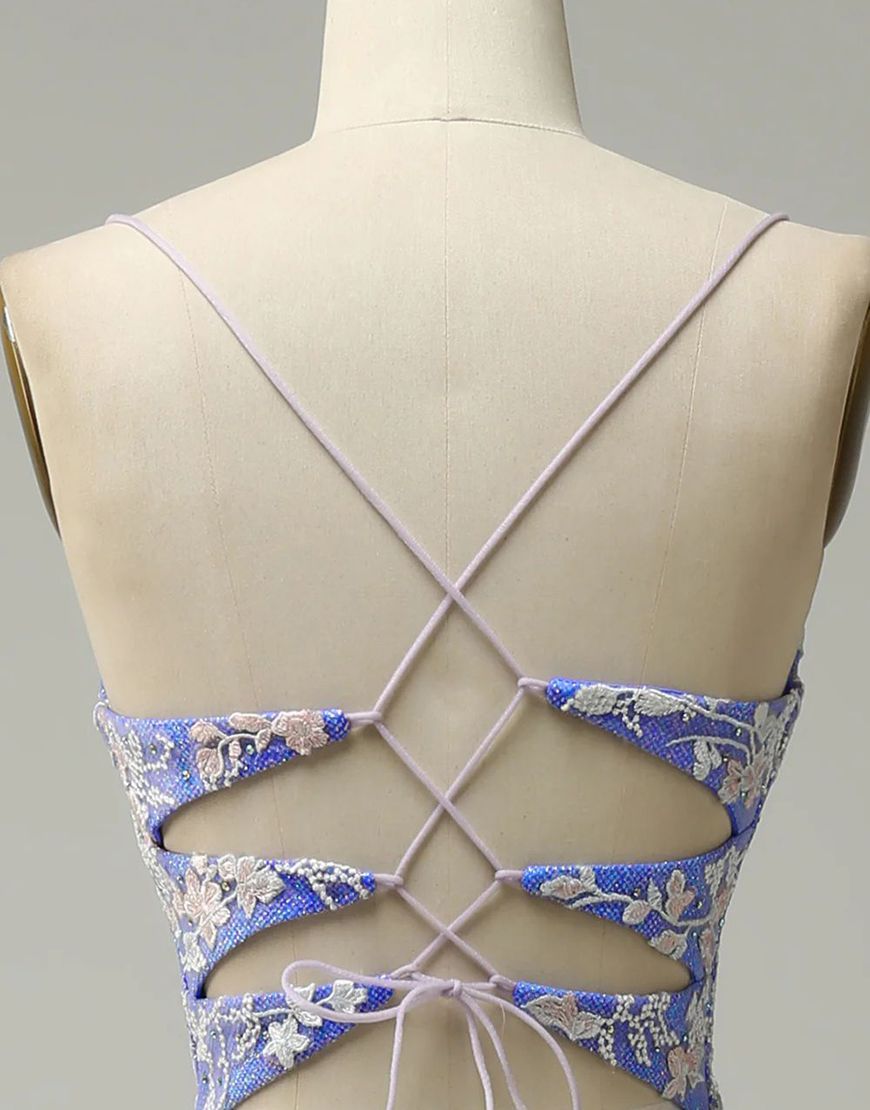 Luolandi Gorgeous Mermaid V-Neck Long Prom Dress With Appliques Charming Evening Dress