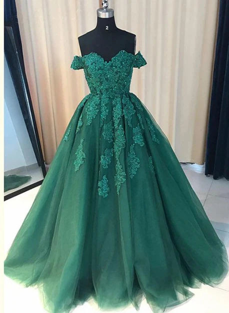 Luolandi A Line Off Shoulder Gorgeous Prom Dress Lovely Formal Gowns Party Dresses Elegant