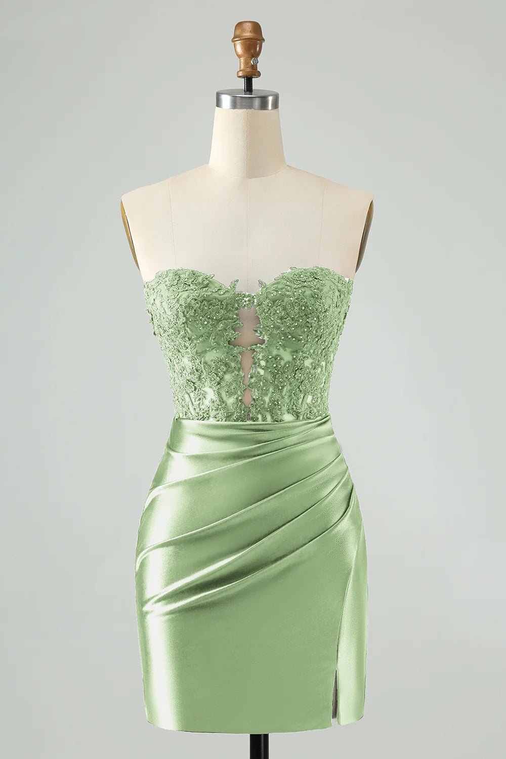 Luolandi Strapless Navy Lace Hollow Out Tight Homecoming Dress Sexy Party Dress