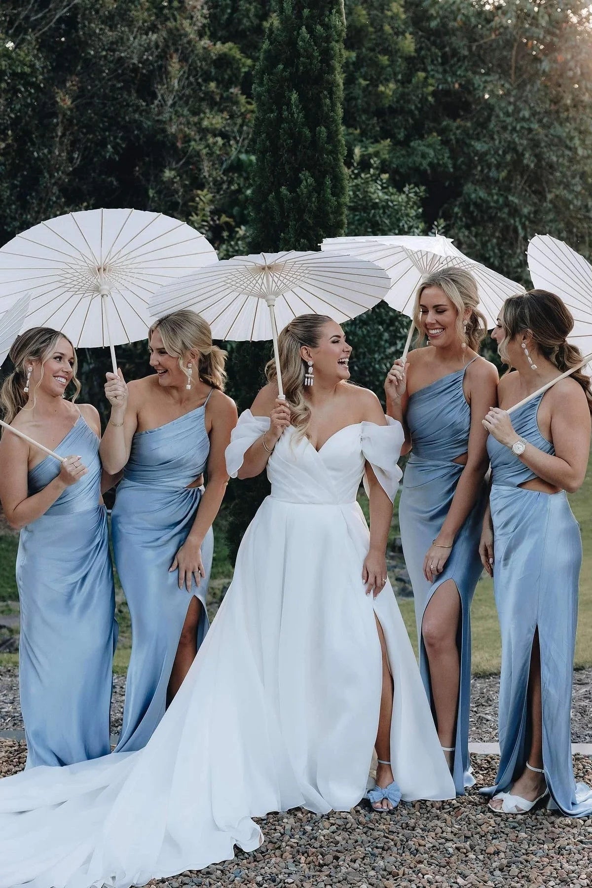 Luolandi Sheath One Shoulder Pink Cutout Fitted Bridesmaid Dress Charming Evening Party Dress