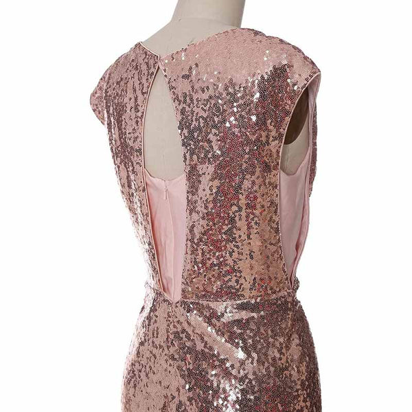 Luolandi Sequin Long Wedding Party Dress Bridesmaid Mother Of The Bride Dress Sparkly Evening Dress