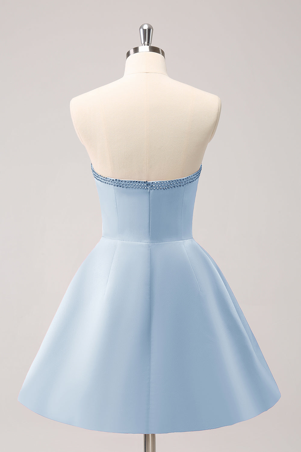 Luolandi Sparkly Fuchsia A Line Beaded Strapless Homecoming Dress With Bows Party Dress