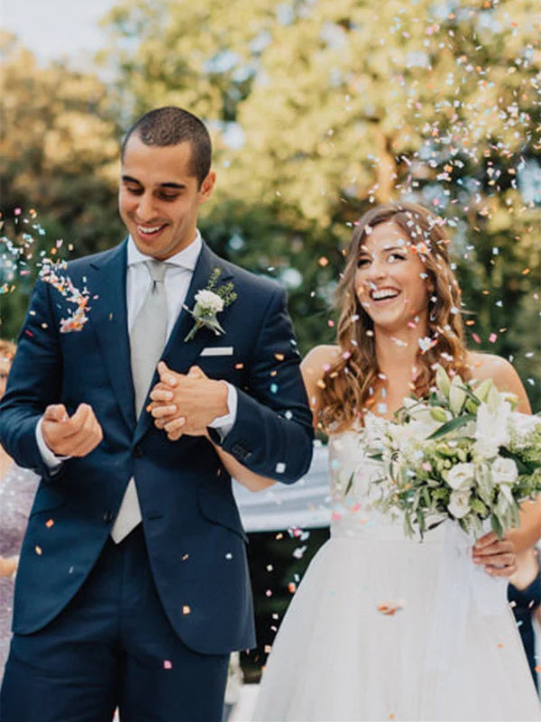 Luolandi Exquisite Tulle Sweetheart Neckline A-line Wedding Dresses Off Shoulder Floor Length