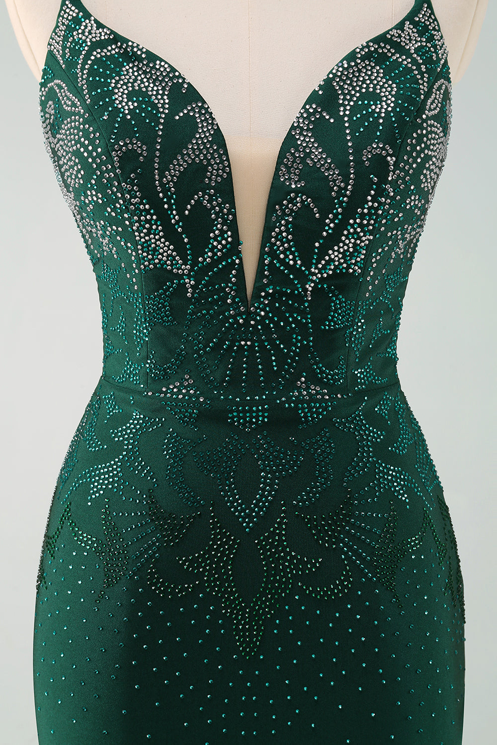 Luolandi Glitter Dark Green Tight Homecoming Dresses with Lace Up Back Sexy Party Dress