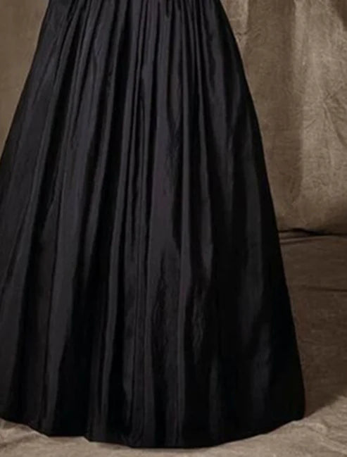 Luolandi A-Line Mother of the Bride Dress Wedding Guest Elegant Sparkle & Shine Jewel Neck Floor Length Taffeta Sequined Sleeveless with Pleats