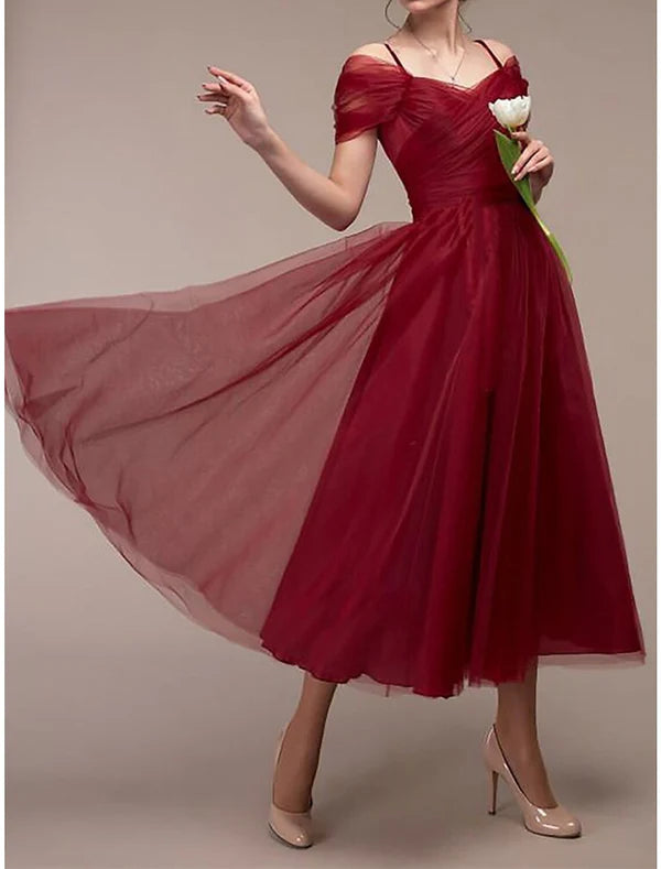 Luolandi Women's Party Dress Homecoming Dress Cocktail Dress Midi Dress Spring Fall Winter V Neck Fashion Wedding Guest Birthday Vacation