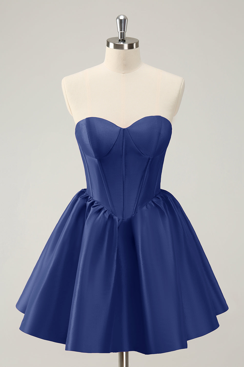 Luolandi Fuchsia A Line Sweetheart Corset Satin Cute Homecoming Dress Party Dress