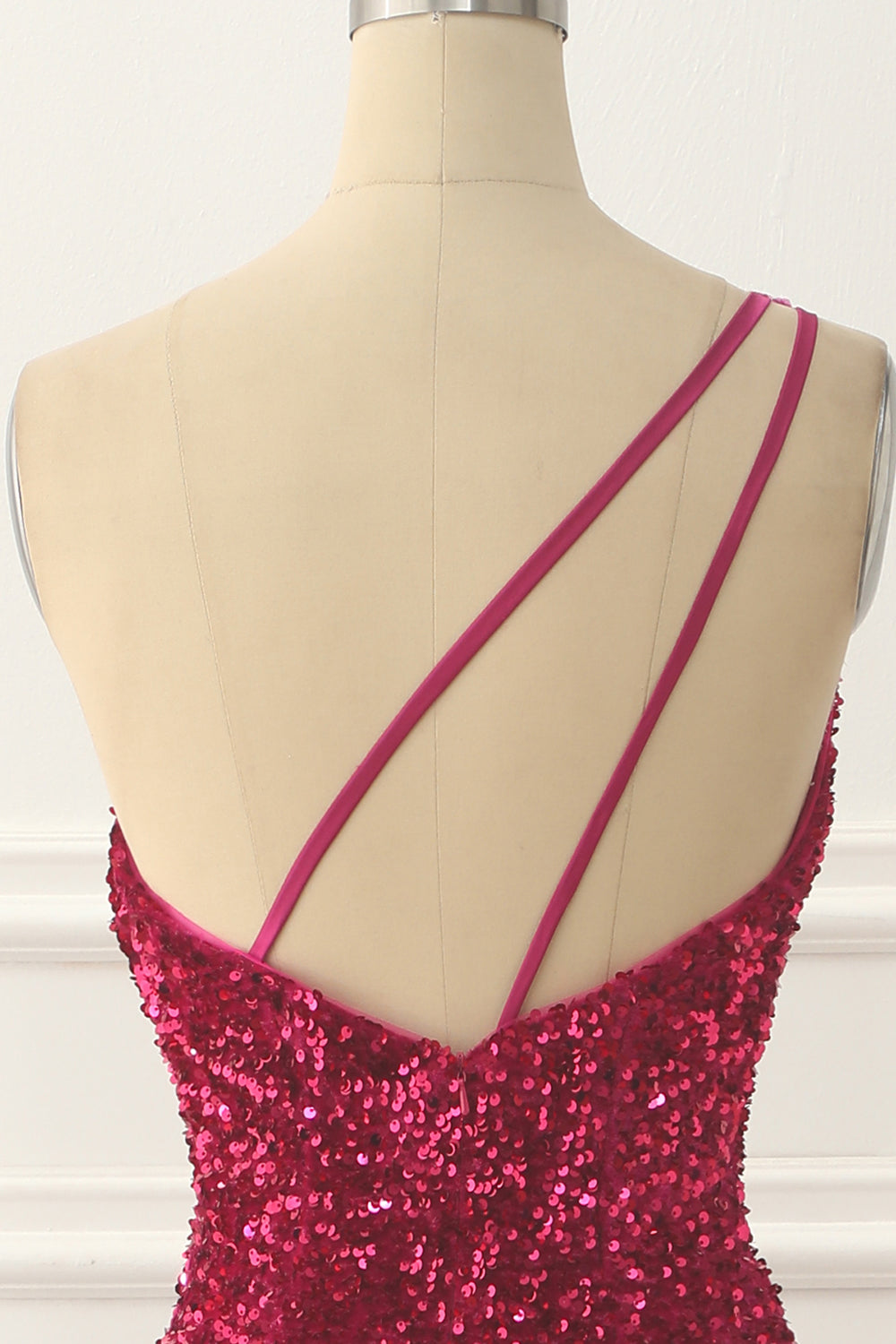 Luolandi Sequin Long Prom Dress One Shoulder Sparkly Evening Dress Floor Length