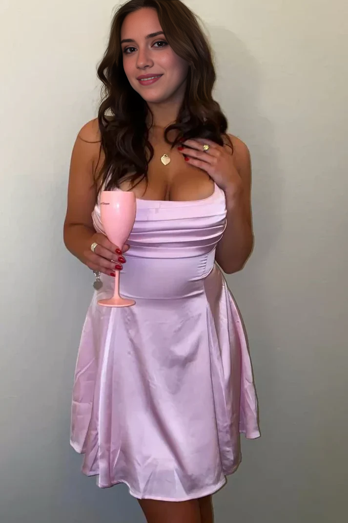 Luolandi Sweetheart Spaghetti Straps Short Summer Dress Charming Homecoming Dress Lovely Graduation Dress Cute Birthday Party Dress