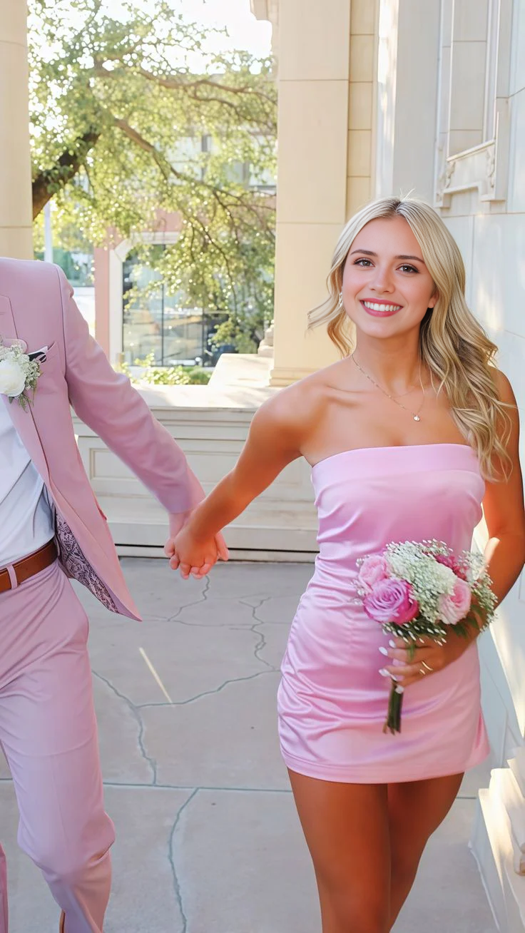 Luolandi Sweetheart Sheath Strapless Short Prom Dress Cute Homecoming Dress Lovely Graduation Dress Mini Birthday Party Dress