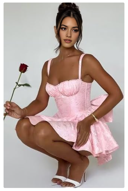 Luolandi Charming Strapless A-Line Short Party Dress Lovely Birthday Outfits Sweetheart Homecoming Dress