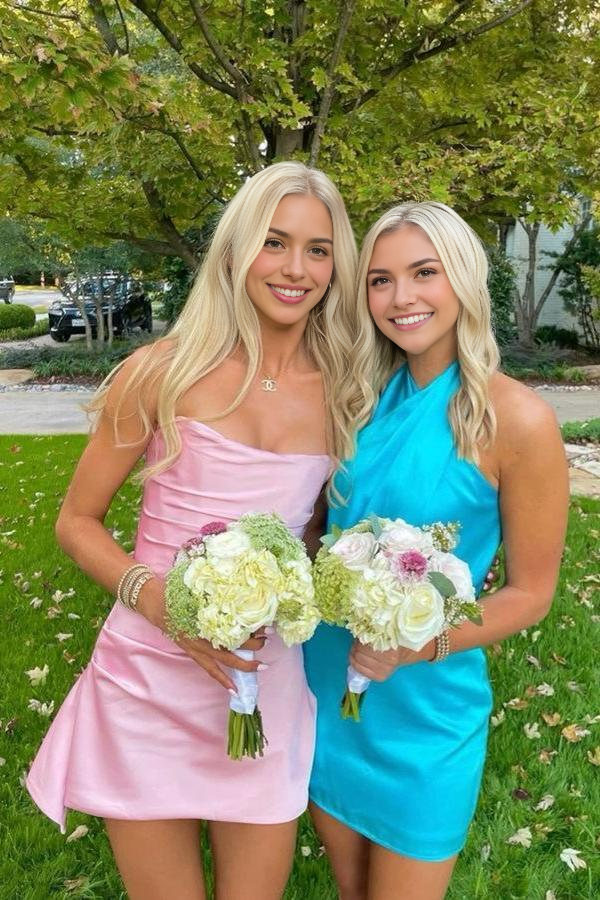 Luolandi Sweetheart Sheath Strapless Homecoming Dress Lovely Graduation Dress Cute Birthday Party Dress