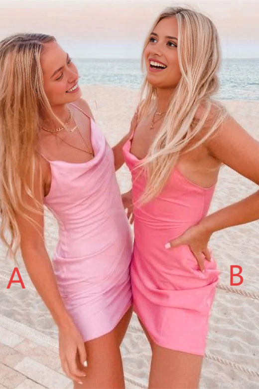 Luolandi Sweetheart Sheath Spaghetti Straps Homecoming Dress Lovely Graduation Dress Simple Birthday Party Dress