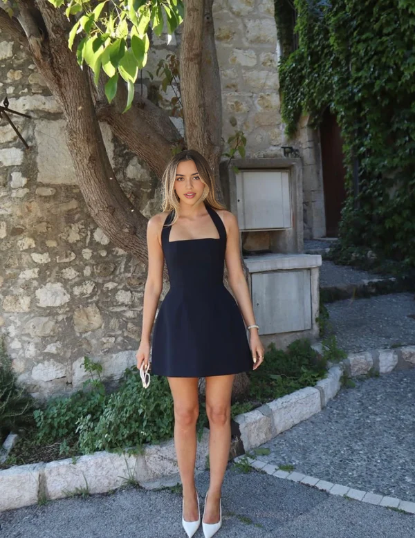 Luolandi Cute A Line Halter Short Prom Dress Charming Homecoming Dress Lovely Graduation Dress Sweetheart Birthday Party Dress