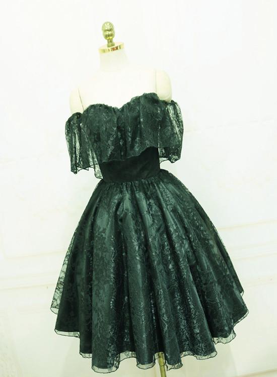 Luolandi Beautiful Lace Green Off Shoulder Knee Length Party Dress Charming Homecoming Dress
