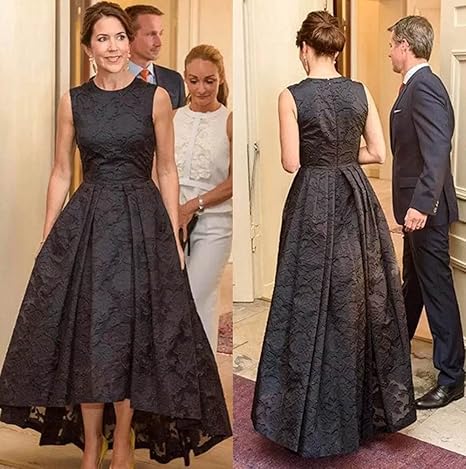 Luolandi Elegant Black Lace Mother of The Bride Dress Sleeveless Evening Party Dresses Guest Gown for Women