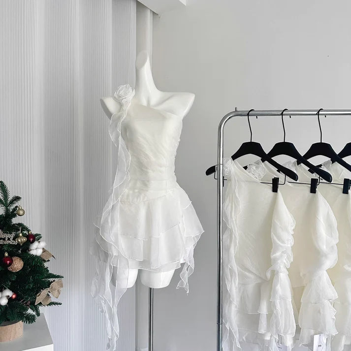 Luolandi Sweetheart One Shoulder Short Prom Dress Charming Homecoming Dress Lovely Graduation Dress Chic Birthday Party Dress