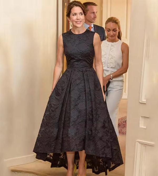 Luolandi Elegant Black Lace Mother of The Bride Dress Sleeveless Evening Party Dresses Guest Gown for Women