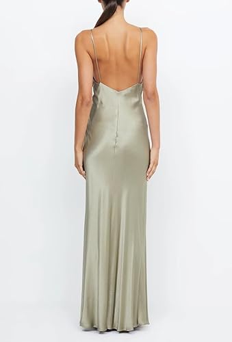 Luolandi Dress Yellow Sheath V-neck Long Prom Dress Satin Wedding Guest Dress Simple Party Dress