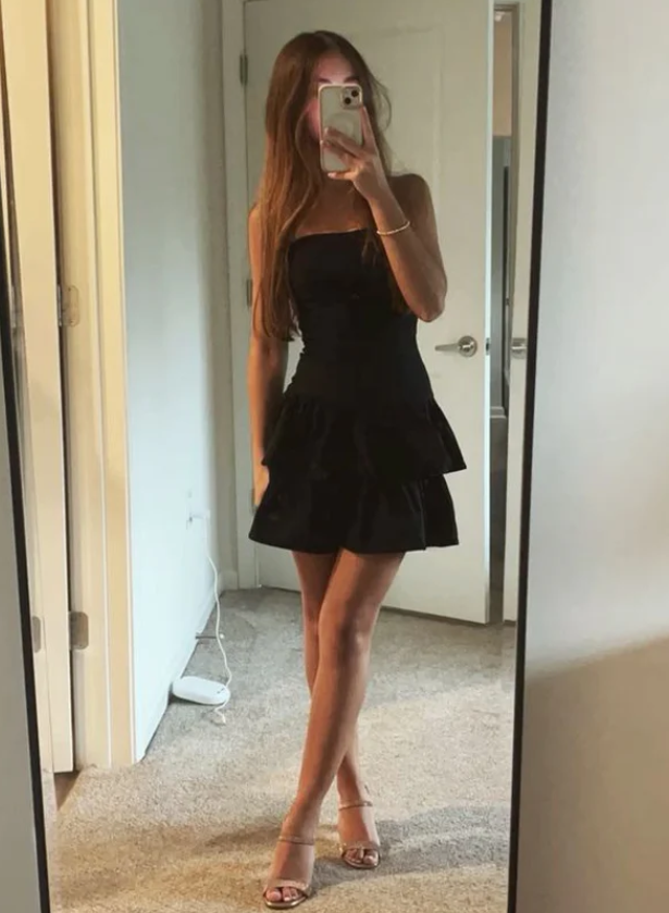 Luolandi A Line Sleeveless Short Prom Dress Charming Homecoming Dress Lovely Graduation Dress Simple Birthday Party Dress