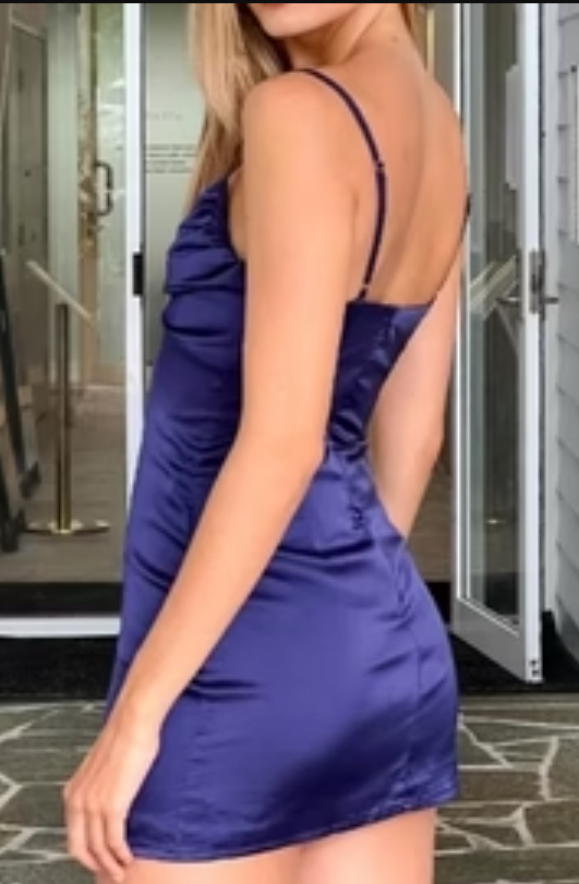 Luolandi Sheath Spaghetti Straps Satin Short Prom Dress Charming Homecoming Dress Lovely Graduation Dress Cute Birthday Party Dress