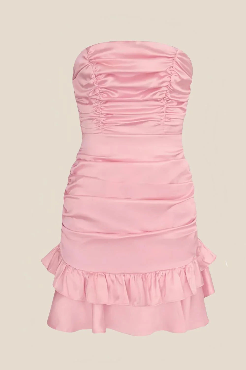 Luolandi Sweetheart Sheath Strapless Homecoming Dress with Ruffle Lovely Graduation Dress Cute Mini Birthday Party Dress