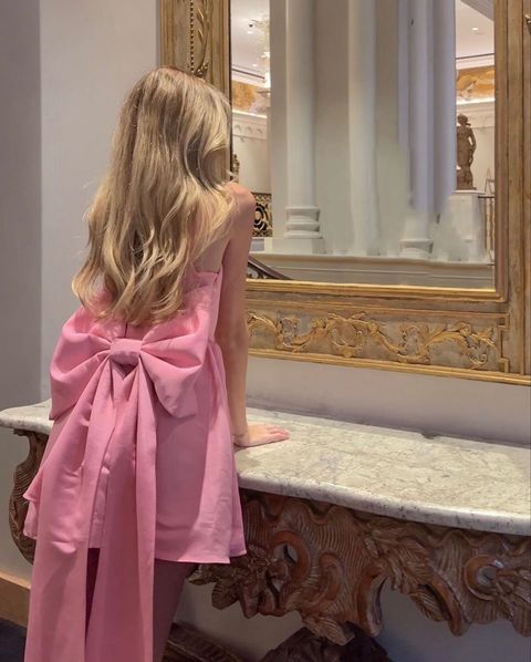 Luolandi Dress Pink Homecoming Dress Short Cocktail Dress Formal Party Gowns With Bowknot