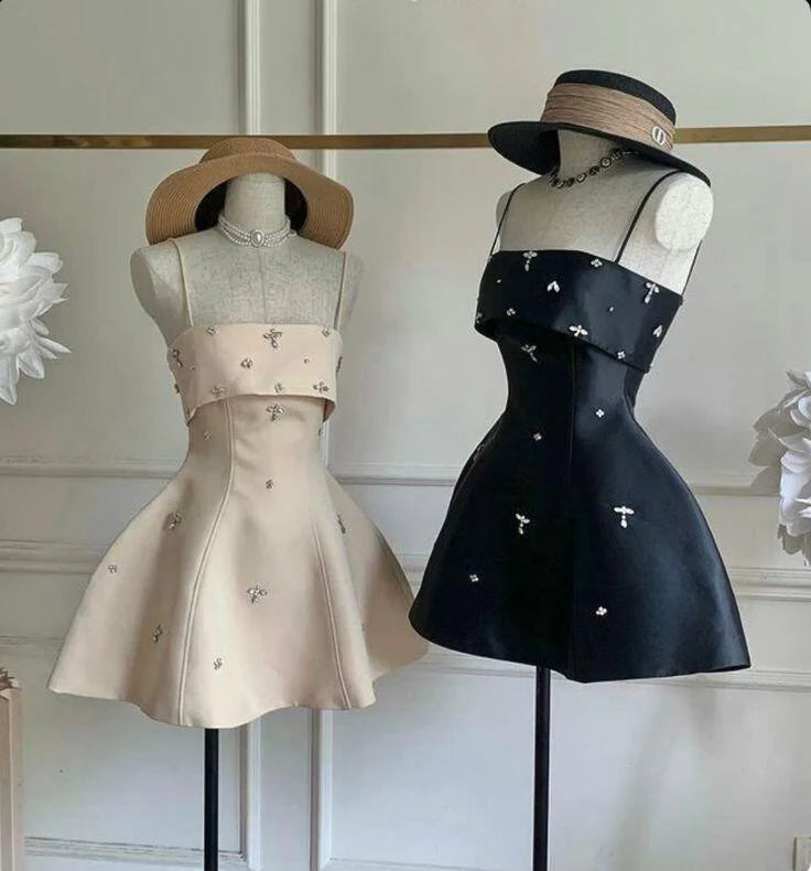 Luolandi Straps A-Line Beading Mini Party Dress Homecoming Dress Formal Dress